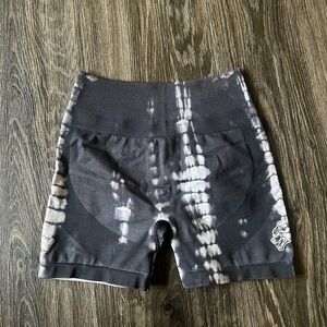Darc Sport Black and Gray Tie-Dye Shorts
